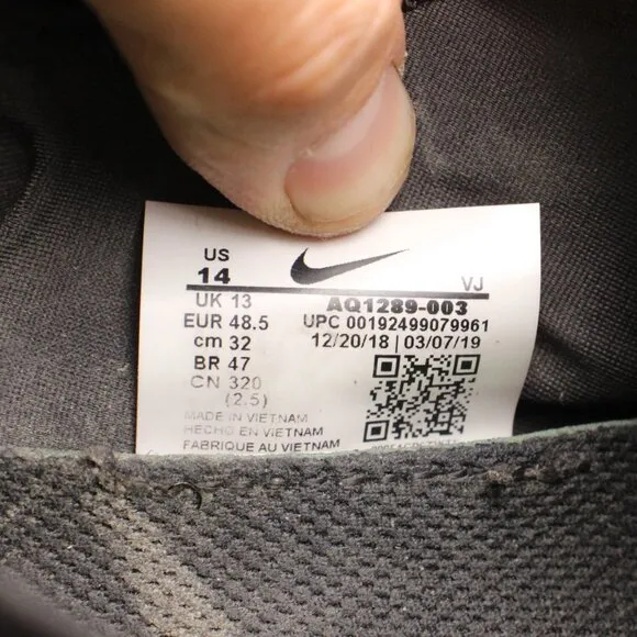 Nike Free RN 5.0 Running Shoe Men's 14 Black Anthracite Volt Sneakers AQ1289-003