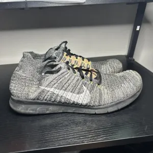 Nike Free Rn Flyknit Shoes Mens Size 14 Grey Running Sneakers 831069-004