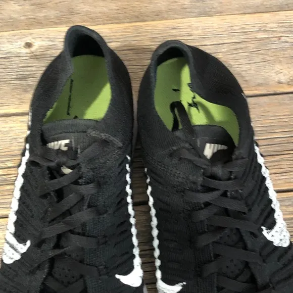 Nike Free RN Flyknit Sneakers Mens Size 12.5 Black White 831069-001 Shoes