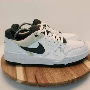 NIKE FULL FORCE LOW CASUAL SNEAKERS MENS SIZE 10 WHITE / DARK GREEN
