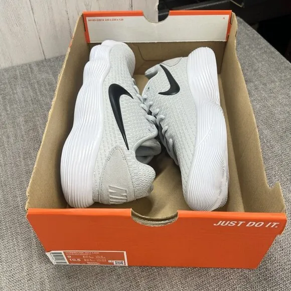 Nike Hyperdunk 2017 Low White Black  Pure Platinum Basketball Shoes Mens Size 9