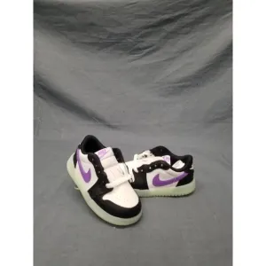 Nike Jordan 1 Retro Low Glow In The Dark Sneakers Kids Size 6c White NEW IN BOX!