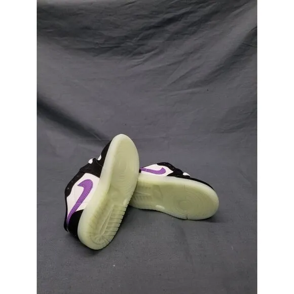 Nike Jordan 1 Retro Low Glow In The Dark Sneakers Kids Size 6c White NEW IN BOX!