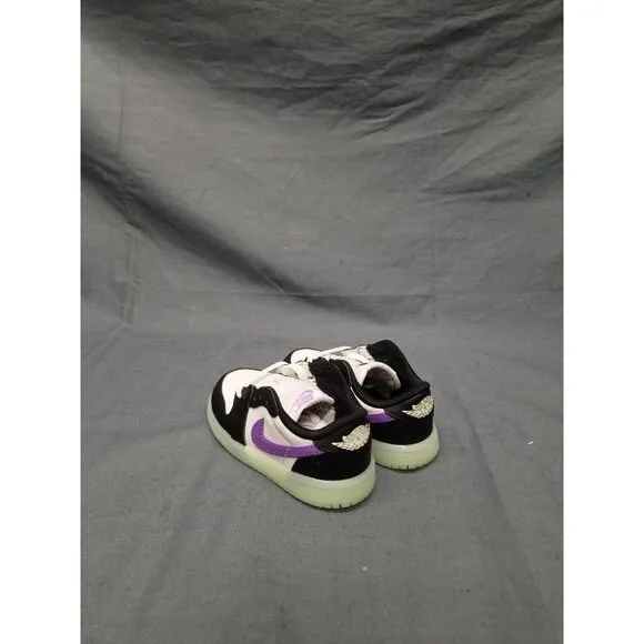 Nike Jordan 1 Retro Low Glow In The Dark Sneakers Kids Size 6c White NEW IN BOX!
