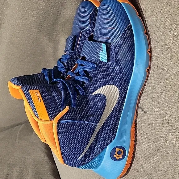 Nike KD Trey 5 III Blue Lagoon Orange Mens Shoes