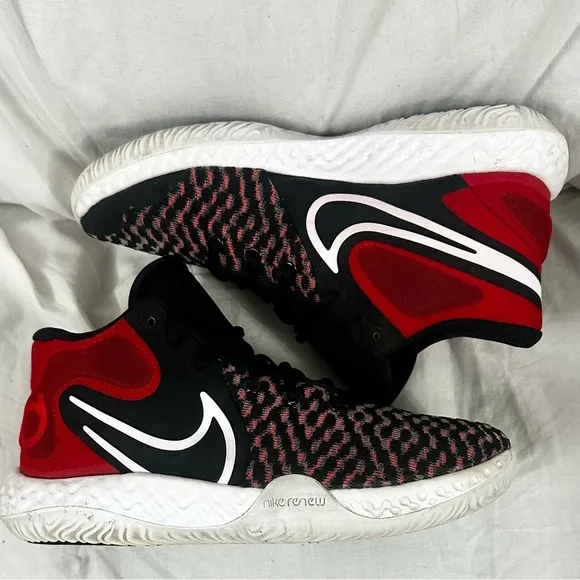 Nike KD Trey 5 VIII Mens Size 8 Black Red White Basketball Shoes Sneakers Sporty