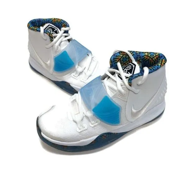Nike KYRIE 6 GS Sapphire Basketball Shoes White 3.5Y Womens Size 5 BQ5599-146