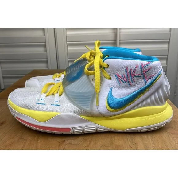 Nike Kyrie 6 NBA‎  Basketball Shoes Sneakers - Neon Graffiti Mens 9.5 BQ4630-101