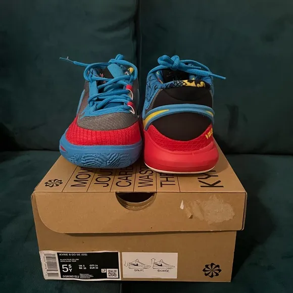 Nike KYRIE Red and Blue Sneakers Vibrant Design