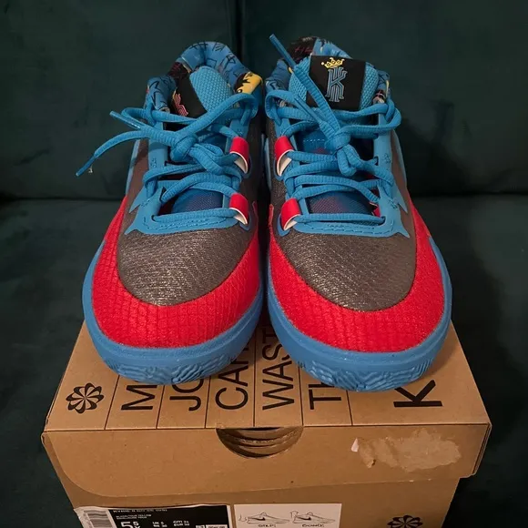 Nike KYRIE Red and Blue Sneakers Vibrant Design