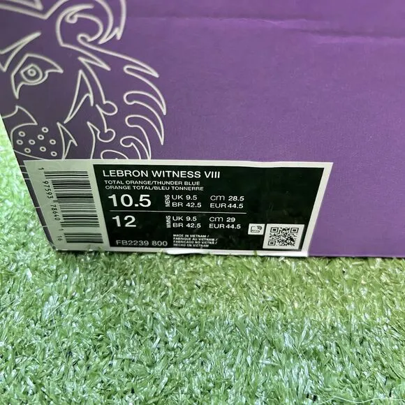 Nike Lebron Witness 8 FB2239-800 Orange Fuchsia Green Blue Men's Size 10.5 NWB