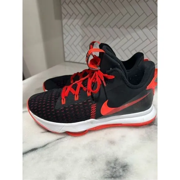 Nike LeBron Witness 5 Basketball Shoes Black Red Sneakers CQ9380-005 Mens 13