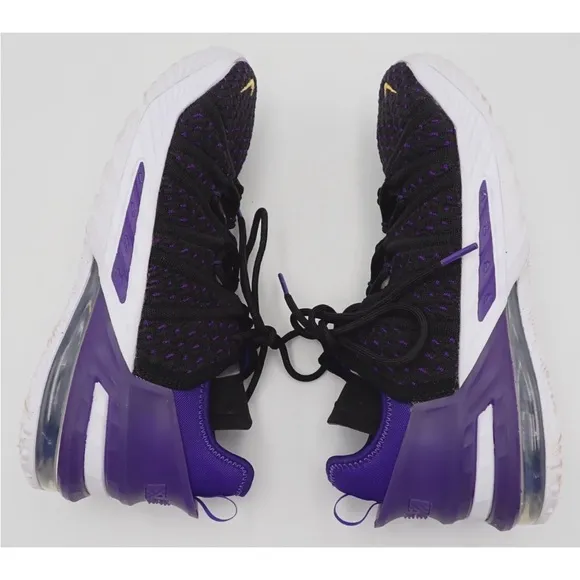 Nike LeBron XVIII 18 Lakers Black Purple Gold Shoes Mens/Youth 7Y CW2760-004