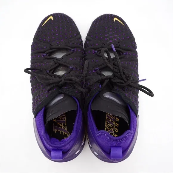 Nike LeBron XVIII 18 Lakers Black Purple Gold Shoes Mens/Youth 7Y CW2760-004