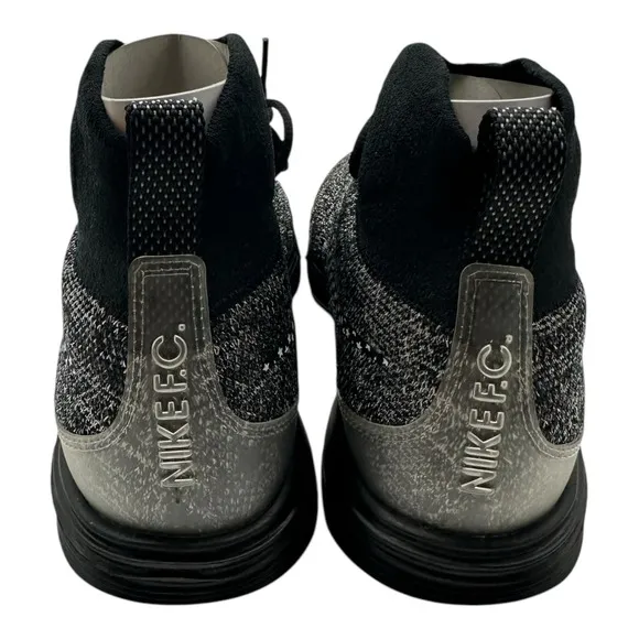 Nike Lunar Magista II Flyknit FC Shoes Mens 9 Black White Sneakers 876385-001