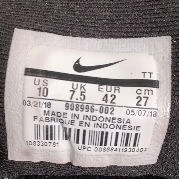 Nike Men Flex Experience RN 7 Black on black Running Training sneakers size 10
