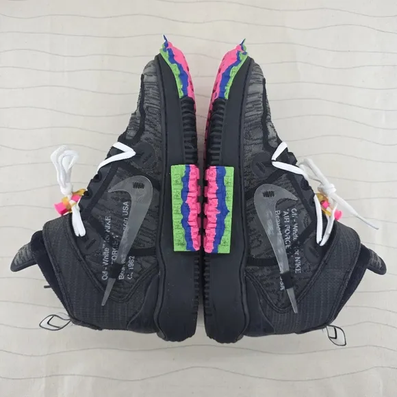 Nike Mens Air Force 1 x Off-White Black Multicolor Shoes DO6290-001 Size 6.5