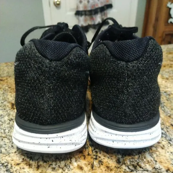 Nike Mens Flyknit Lunar III 698181-010 Black Oreo Running Shoes Sneakers Size 14