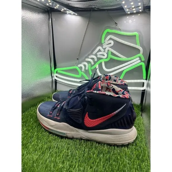 Nike Mens Kyrie‎ 6 BQ4630-402 USA Blue Basketball Shoes Sneakers Size 8.5