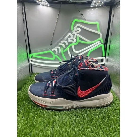 Nike Mens Kyrie‎ 6 BQ4630-402 USA Blue Basketball Shoes Sneakers Size 8.5