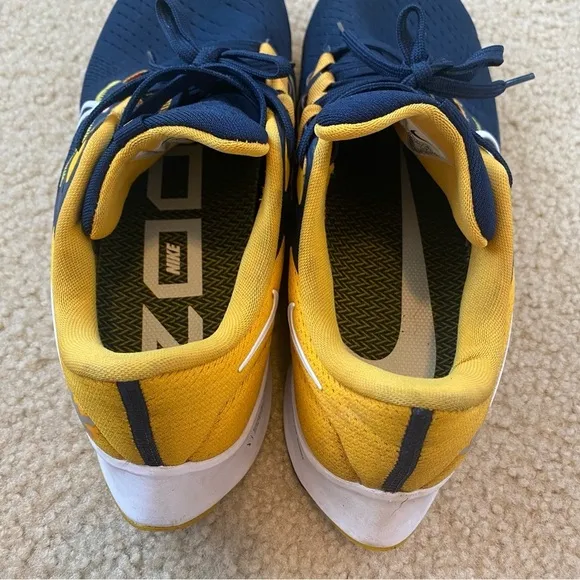 Nike Men’s Navy West Virginia Mountaineers Zoom Pegasus 38 Running Shoes Size 10