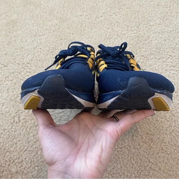 Nike Men’s Navy West Virginia Mountaineers Zoom Pegasus 38 Running Shoes Size 10