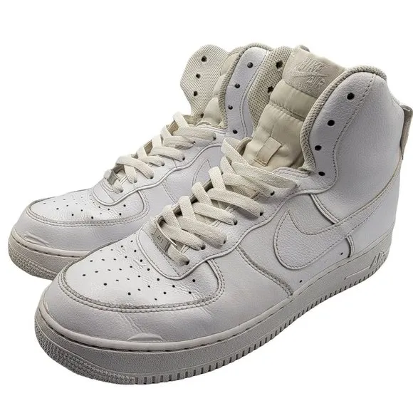 Nike Mens Shoes Size 12 White Air Force 1 Mid Triple White Athletic 315121-115