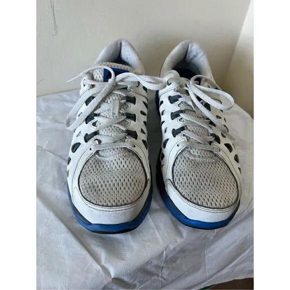 NIKE Men's Shoe's Dual Fusion Run 2 athletic Sneakers Running White-Blue Sz.8.5