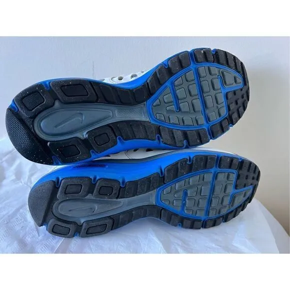 NIKE Men's Shoe's Dual Fusion Run 2 athletic Sneakers Running White-Blue Sz.8.5
