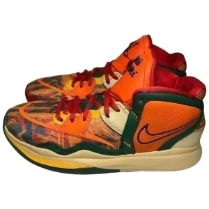 Nike Men’s Size 8 Kyrie Infinity 1 World 1 People Orange Black Green Sneakers