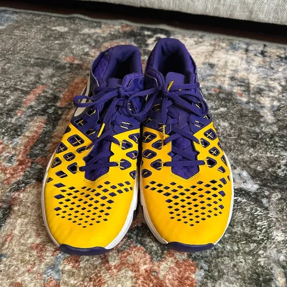 Nike Men’s Train Speed 4 Purple and Gold LSU Tigers Running Sneakers Size 13