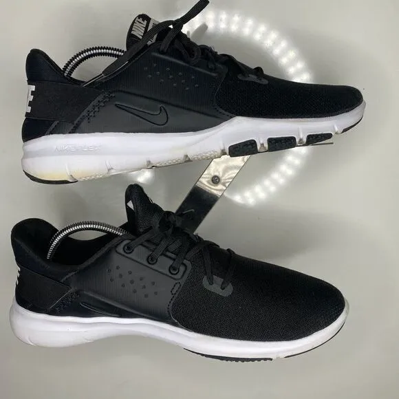 Nike Mens Flex Control TR3 AJ5911-001 Black White Running Shoes Sneakers Size 11