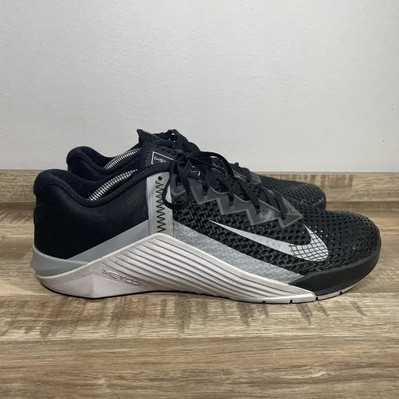 Nike Metcon 6 Training Gym Weight Lifting Sport Shoes Mens 12 Black CK9388-00