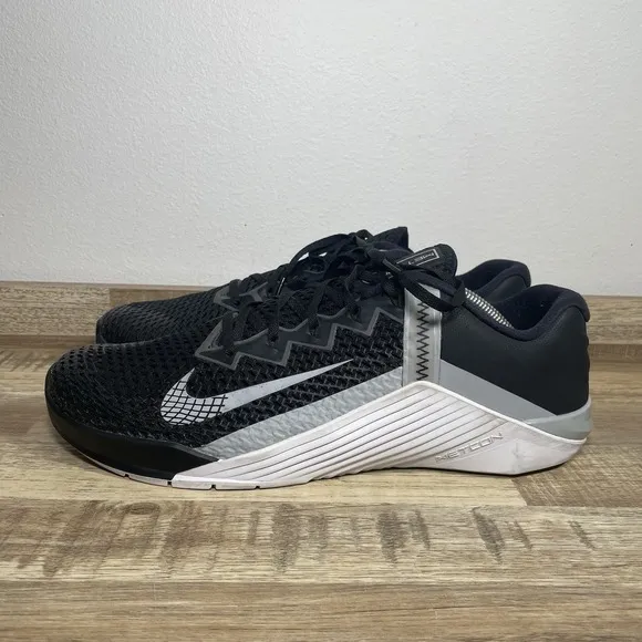 Nike Metcon 6 Training Gym Weight Lifting Sport Shoes Mens 12 Black CK9388-00