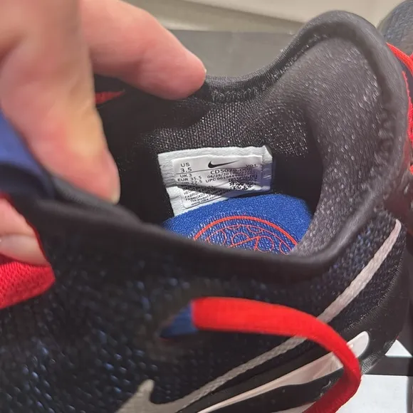 Nike PG4 basketball shoes 5Y Boys/3.5 girls Black/Red/Blue/Metallic Silver