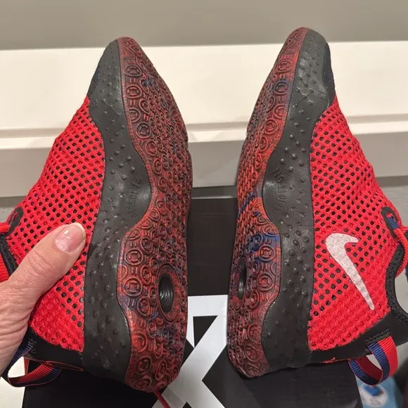 Nike PG4 basketball shoes 5Y Boys/3.5 girls Black/Red/Blue/Metallic Silver