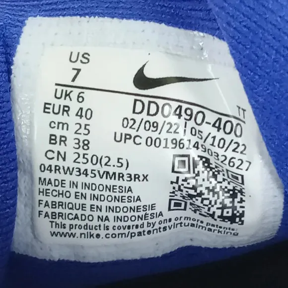 Nike React Miler 3 Running Shoes Mens Size 7 Blue Athletic Sneakers DD04-400