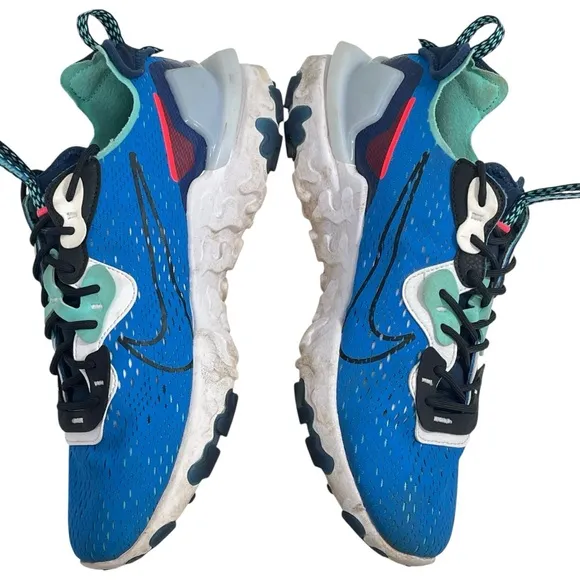 Nike React Vision Men Sz 12 Photo Blue Black Midnight Navy White Sneakers Shoes