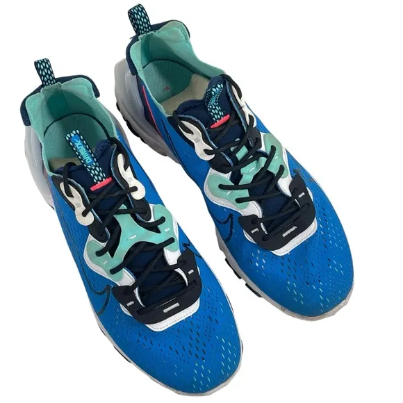 Nike React Vision Men Sz 12 Photo Blue Black Midnight Navy White Sneakers Shoes
