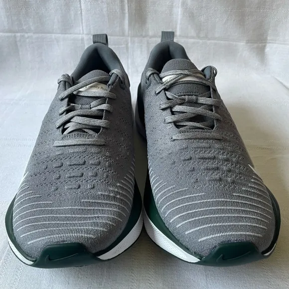 Nike ReactX Infinity Run 4 Grey Gorge Green Athletic Running Shoes Men’s Size 12