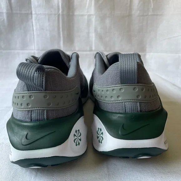 Nike ReactX Infinity Run 4 Grey Gorge Green Athletic Running Shoes Men’s Size 12