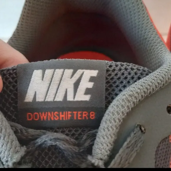 Nike Red and Gray Sneakers Dynamic Sporty Design