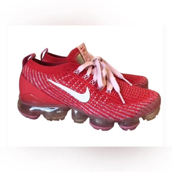 Nike Red Vapormax Flyknit Sneakers size 6