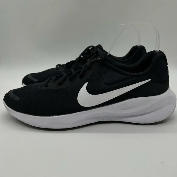 Nike Revolution 7 Sneakers Men 10 Black Road Running Exercise Gym Walking NEW