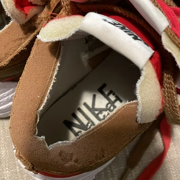 Nike Sacai Blazer Sneakers LowRider Brown and Red Size 5