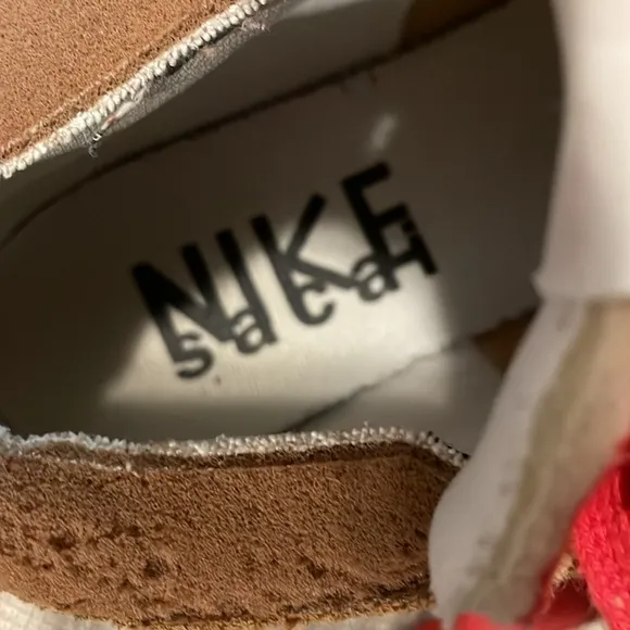 Nike Sacai Blazer Sneakers LowRider Brown and Red Size 5