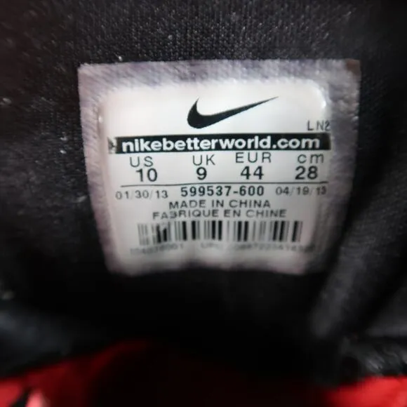 Nike Shoes Mens 10 Athletic Trainer Hyperdunk Sneaker Basketball Sport Red Black