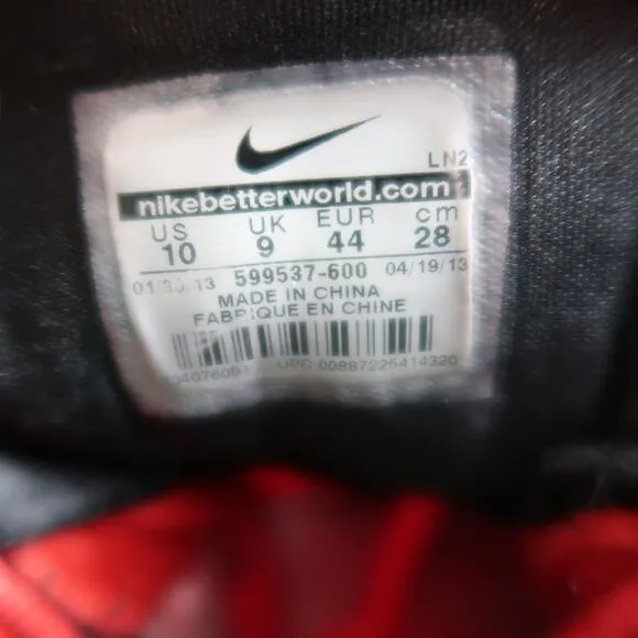 Nike Shoes Mens 10 Athletic Trainer Hyperdunk Sneaker Basketball Sport Red Black