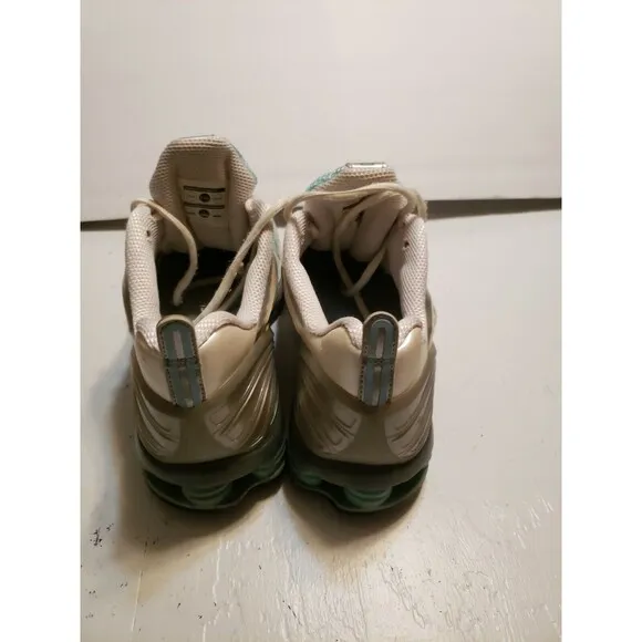 NIKE SHOX REVIVE WOMEN 312522-402 RUNNING Active Sneakers Blue Silver White   10