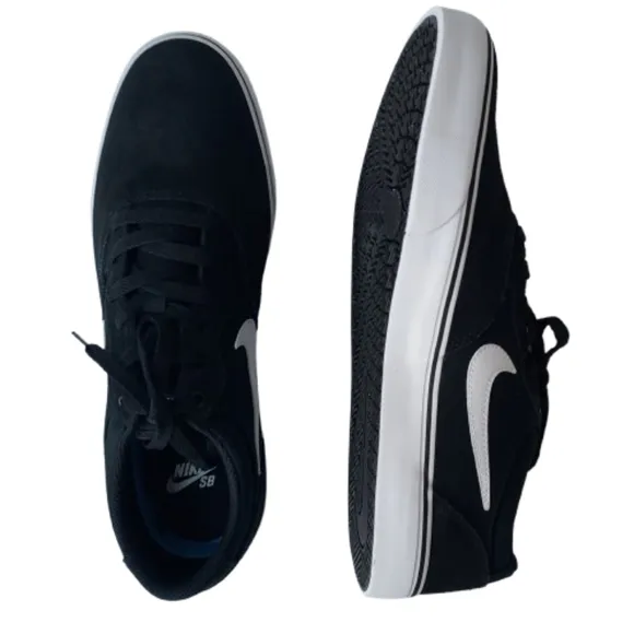 Nike Skate SB CHRON 2 Men's Black Logo Casual Shoes DM3493-001 Size 11.5 Suede
